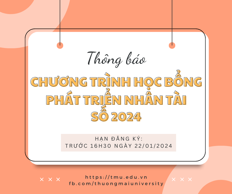 Chương trình học bổng Phát triển nhân tài số 2024