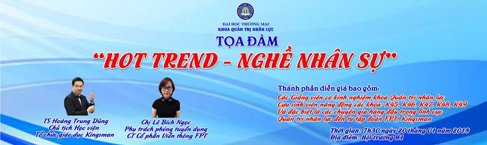 "TỌA ĐÀM “HOT TREND -NGHỀ NHÂN SỰ”